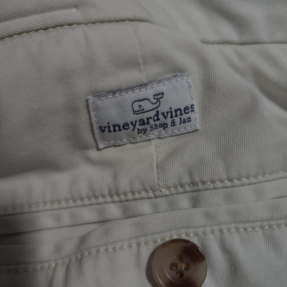 Vineyard Vines Men Off White Cream Shorts Size 40 cotton Blend - Picture 3 of 6